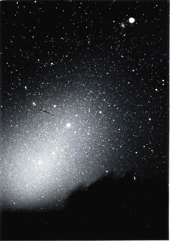 Zodiakallicht 08.10.1978 Vogelsberg, Miranda RE 50mm/f2.0, 5 min nachgefhrt